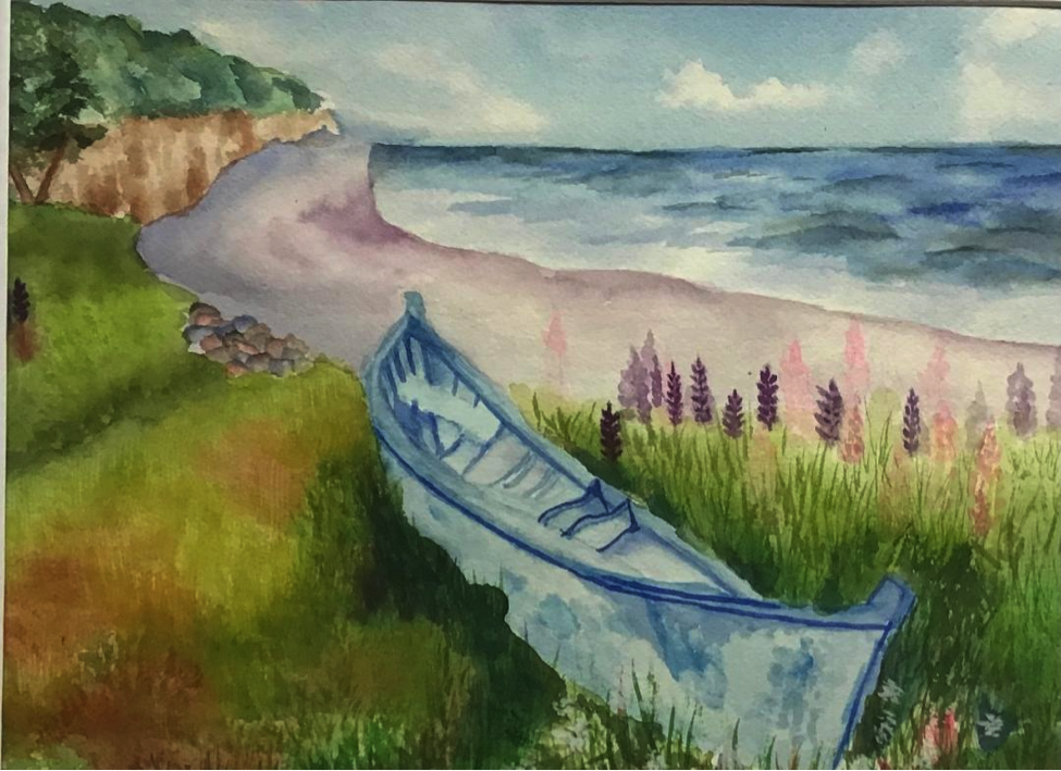 Old Boat on Beach, Young Cho